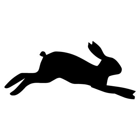 Running Hare Iron on Decal